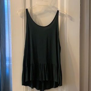 Emerald peplum tank